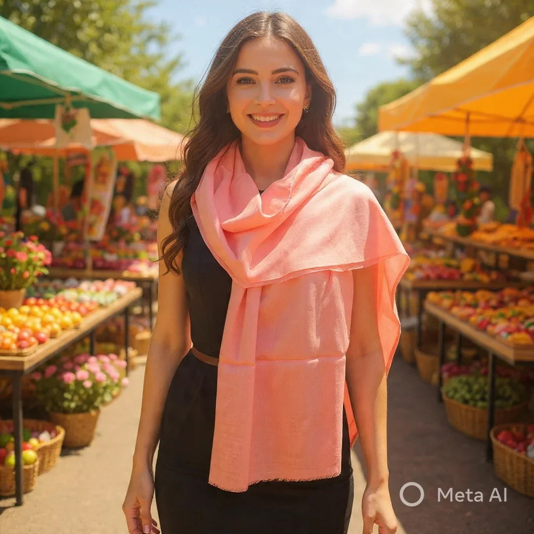 Plain Sami Pashmina Stole | Fine Wool Stole | Plain Stole