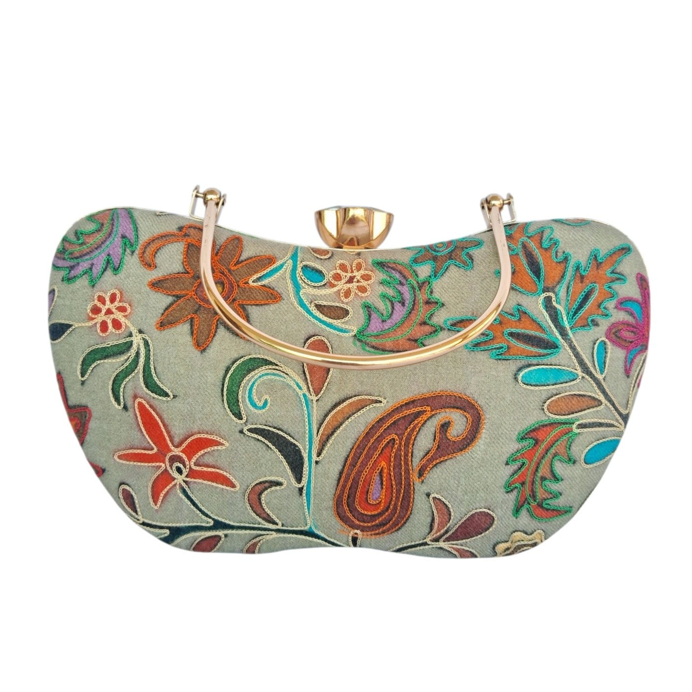 Embroidered Clutch | Box Clutch For Women | Party Bridal Clutch