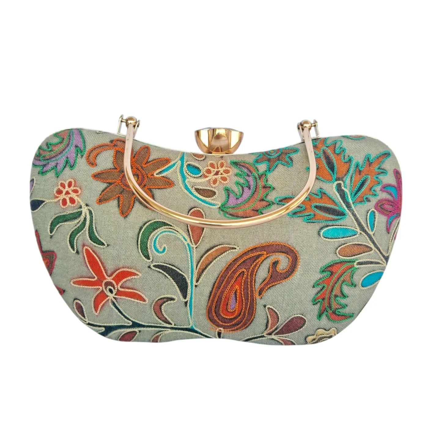 Embroidered Clutch | Box Clutch For Women | Party Bridal Clutch