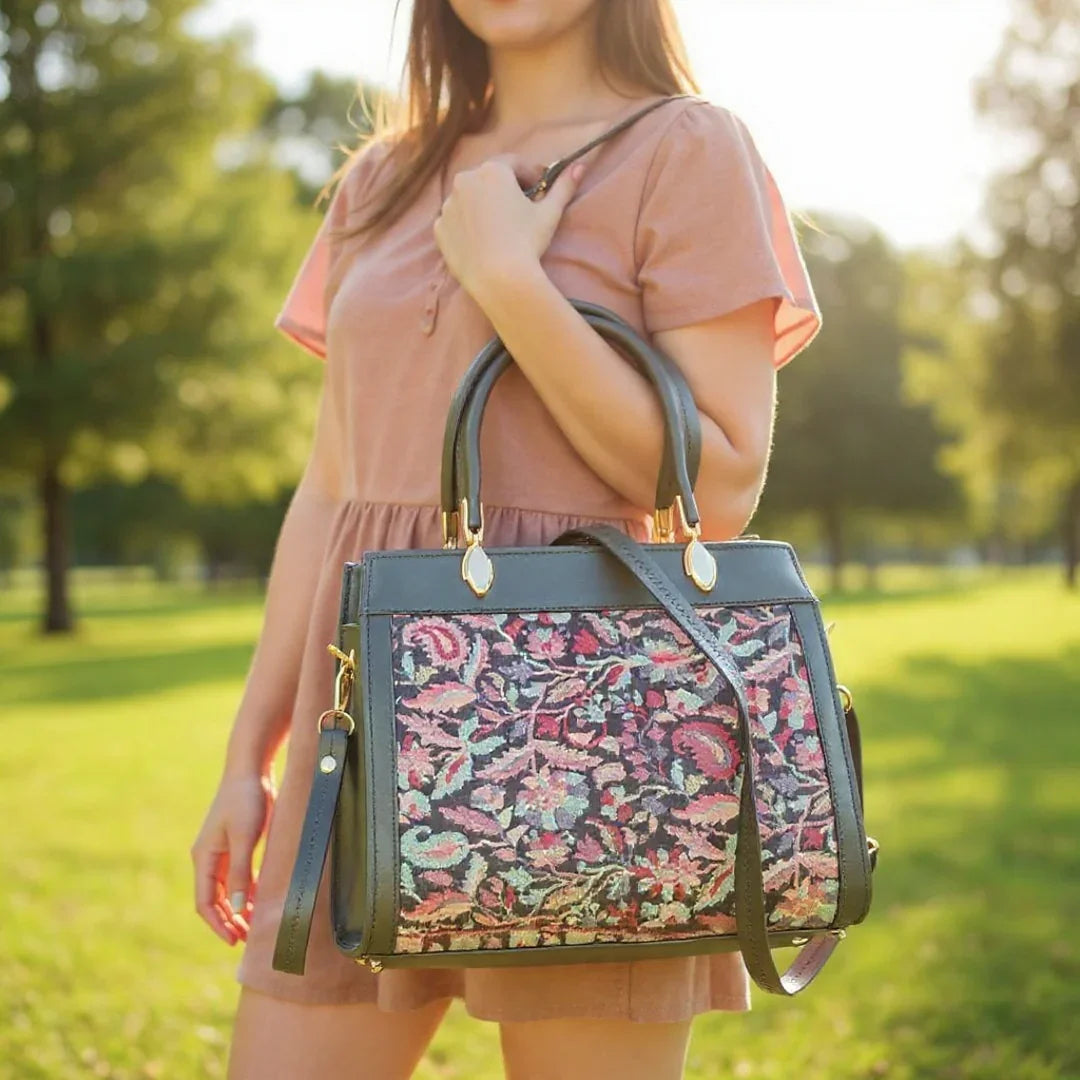 Kani Shoulder Bag | Handmade Kani Embroidered Bag | Hand Bag Kani