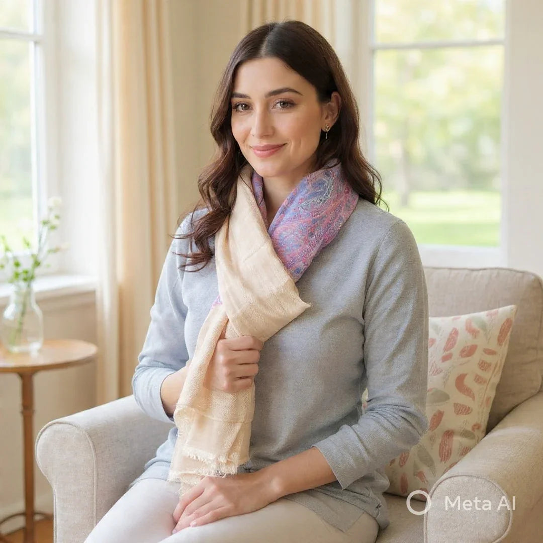 Pashmina Stole | Self Designed Stole | Kani Palla Stole