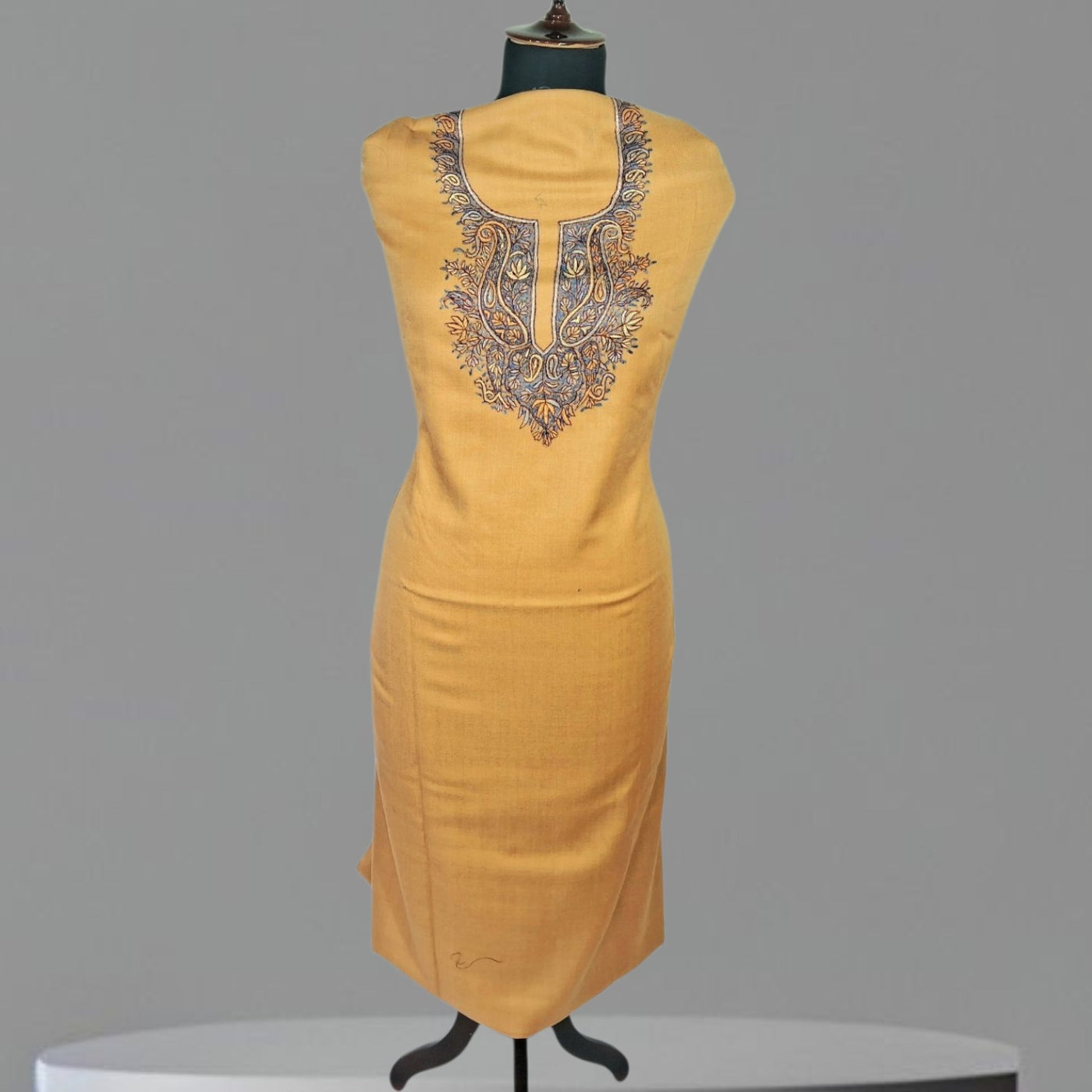 Kashmiri Sozni Work Suit | Woollen Suit | Unstitched Suit