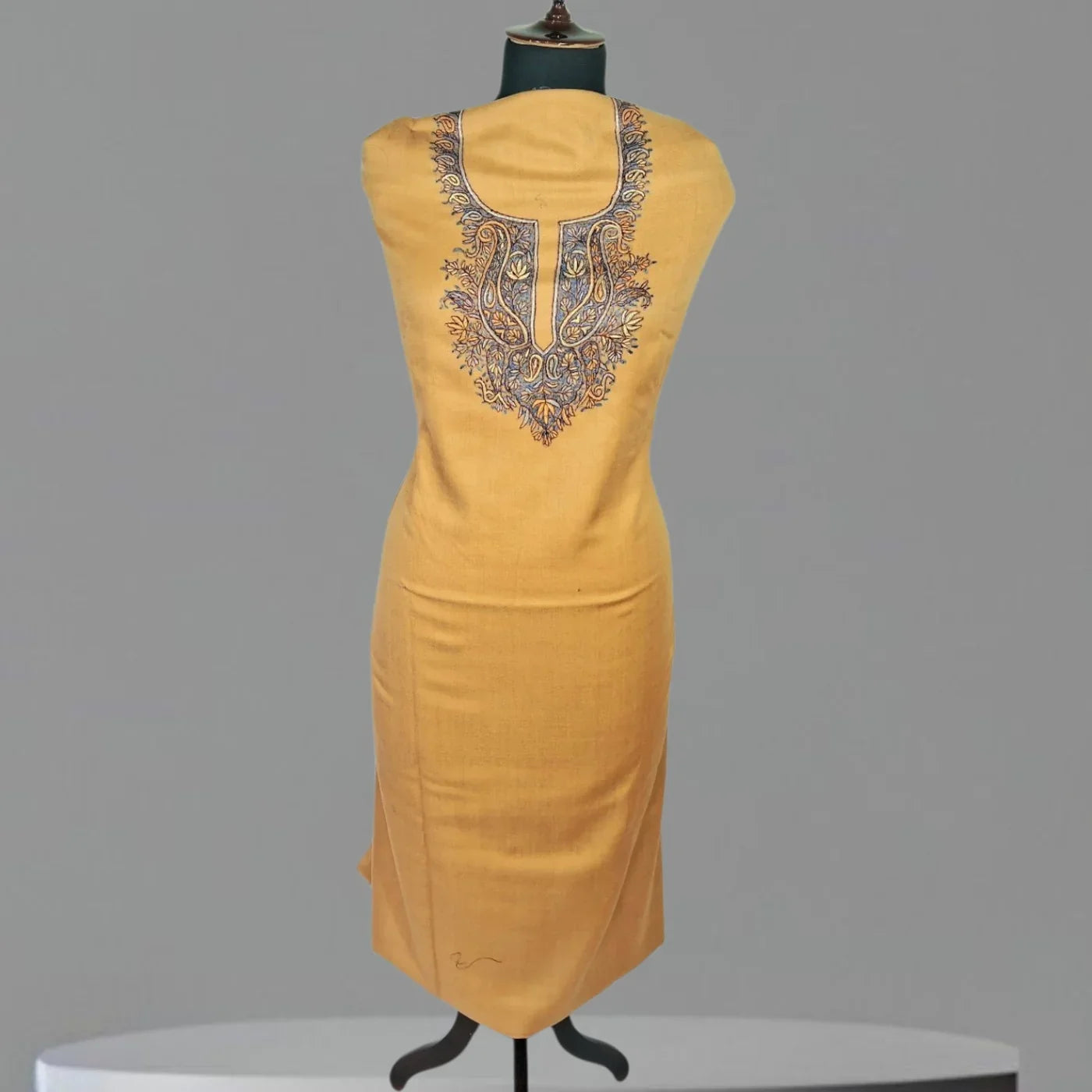 Kashmiri Sozni Work Suit | Woollen Suit | Unstitched Suit