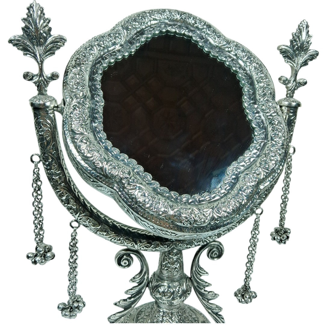 Dressing Table Mirror | White Metal Mirror | Vanity Mirror