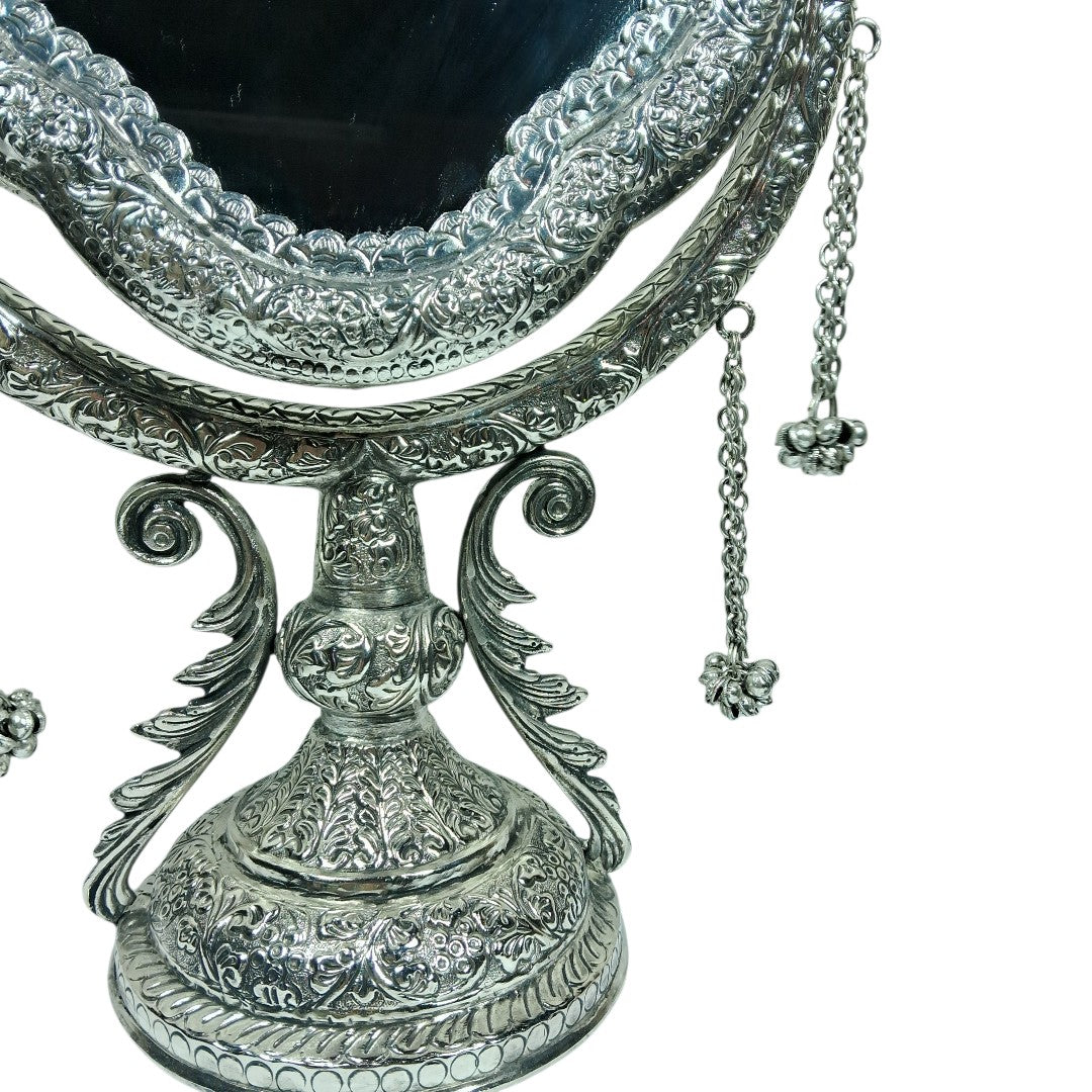 Dressing Table Mirror | White Metal Mirror | Vanity Mirror