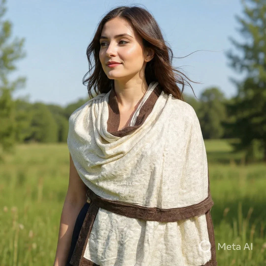 Pashmina Stole | Border Stole | Ladies Reversible Stole