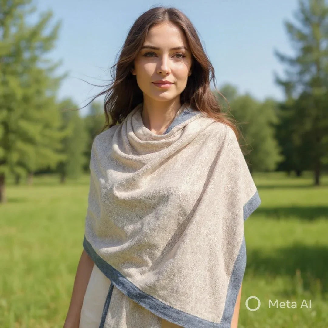 Pashmina Stole | Border Stole | Ladies Reversible Stole