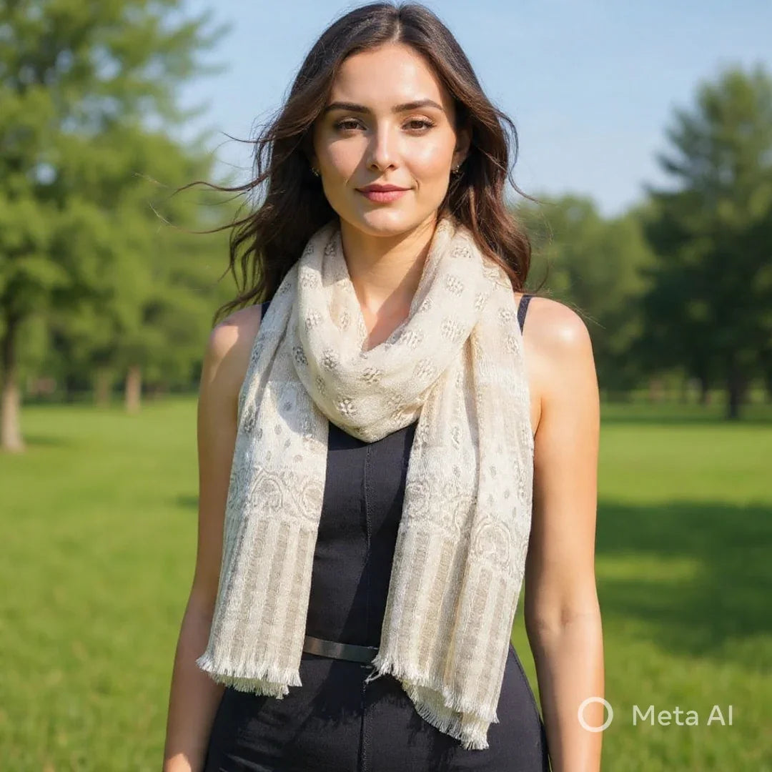 Pashmina Stole | Self Designed Stole | Camel Colour