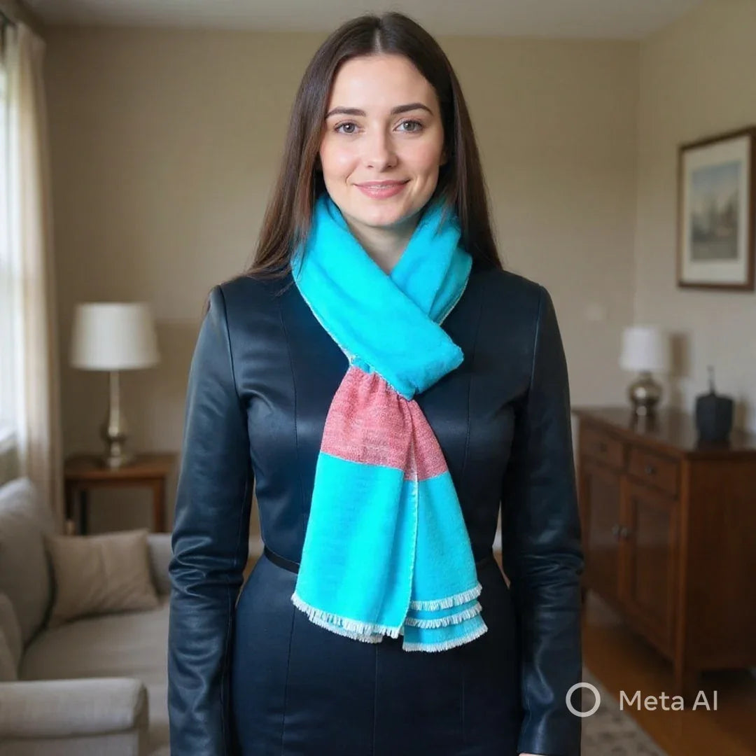 Semi Pashmina Stoles | Neck Scarf | Reversible