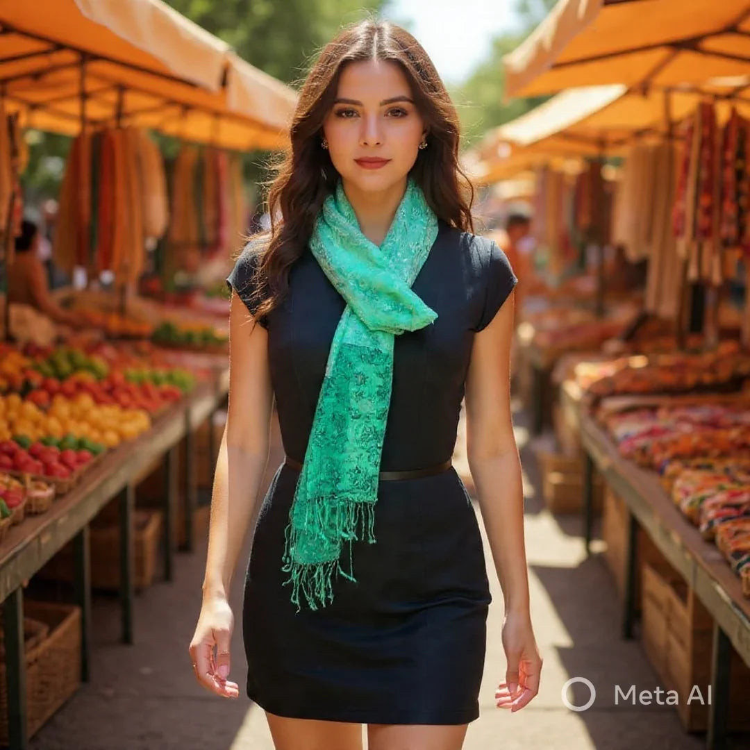 Silk Wool Stole | Large Scarf Wrap | Women Stole