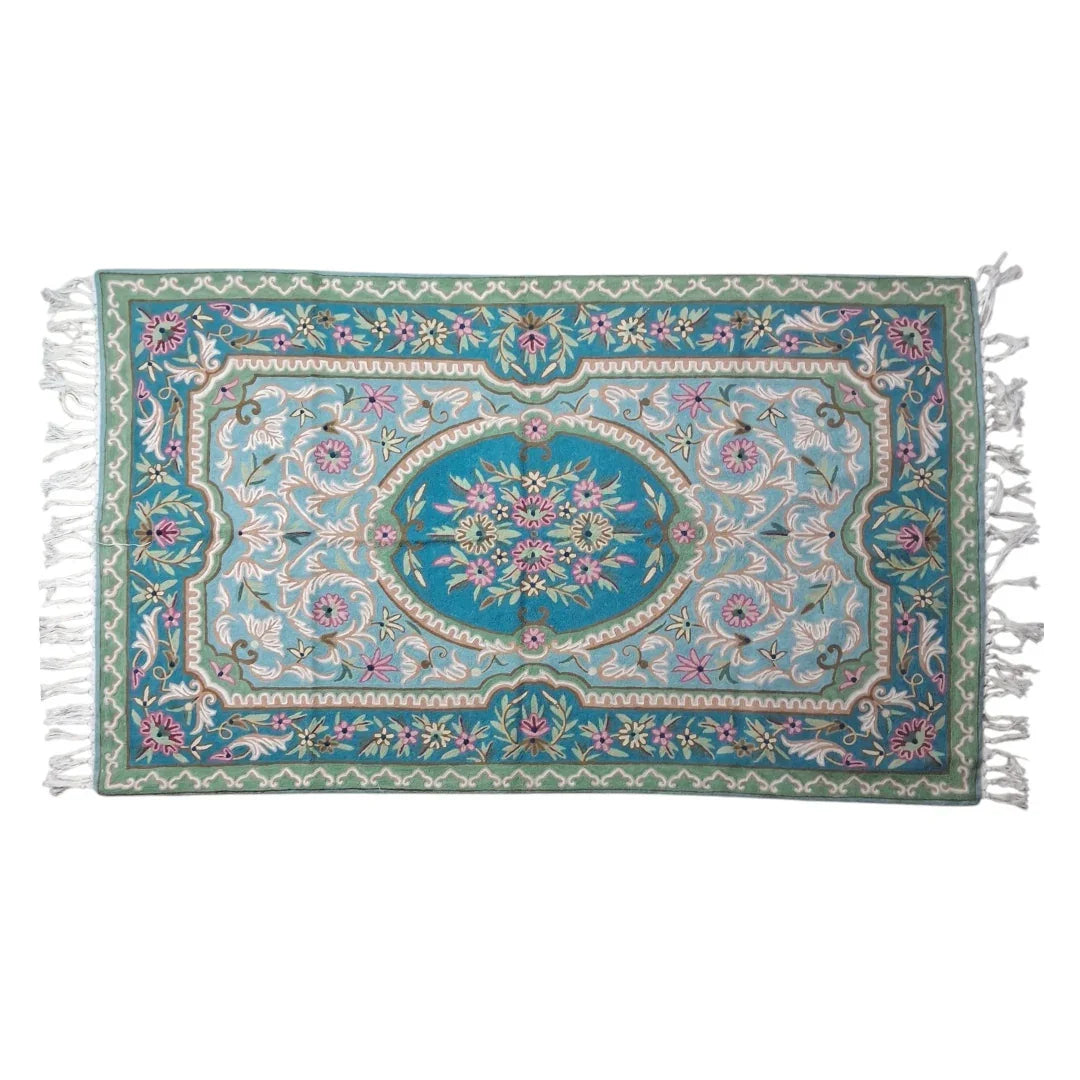 Hand Aari Embroidered Chain Stitch | Rugs & Wall Hanging | 3ft/5ft