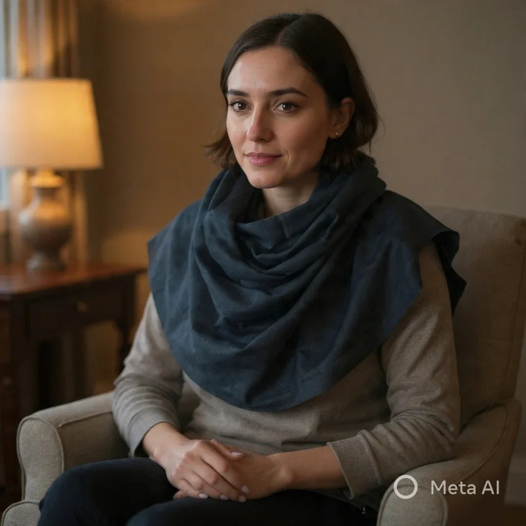 Women Pashmina Muffler | Wave Design | Self Border