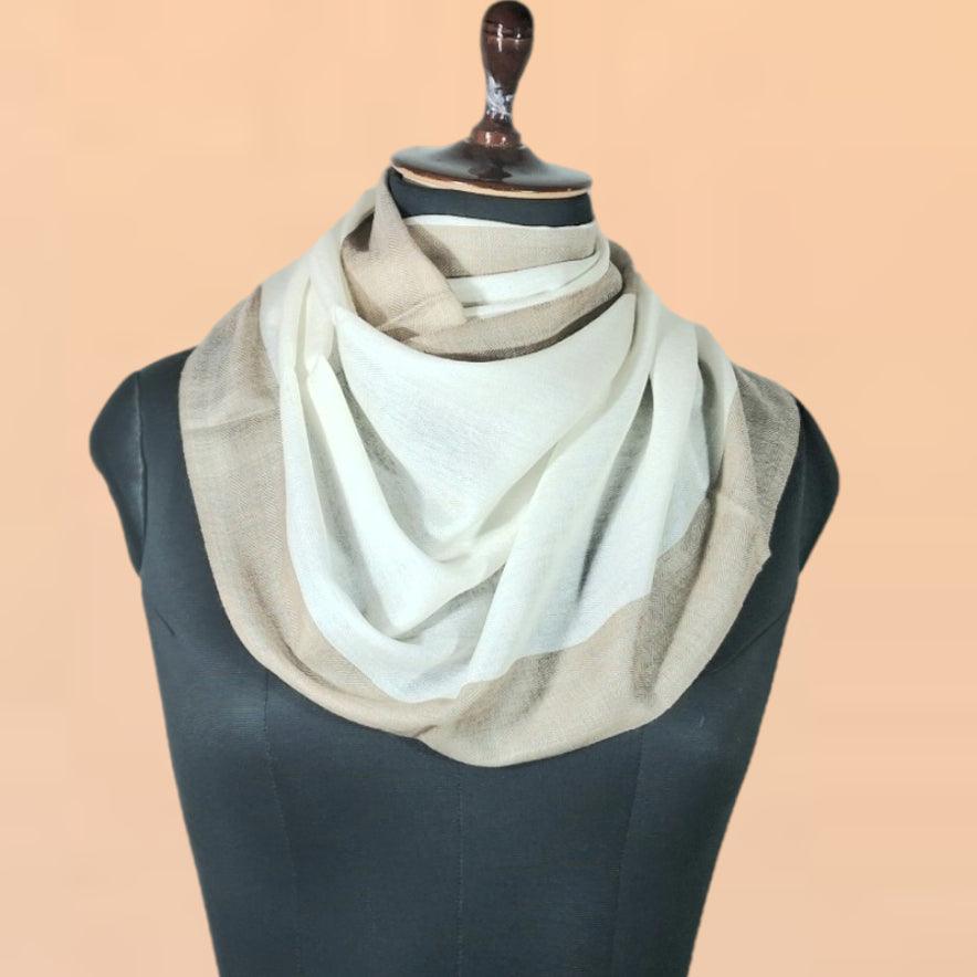 Women Pashmina Muffler | Wave Design | Self Border