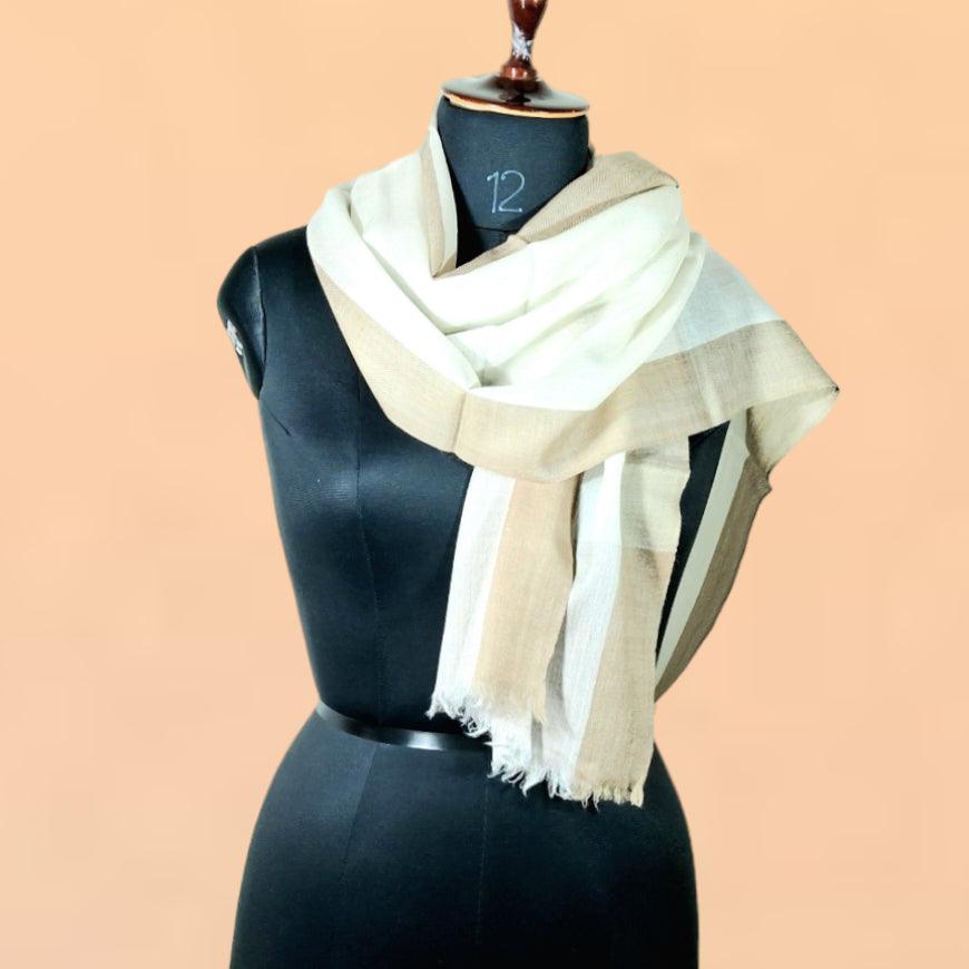 Women Pashmina Muffler | Wave Design | Self Border