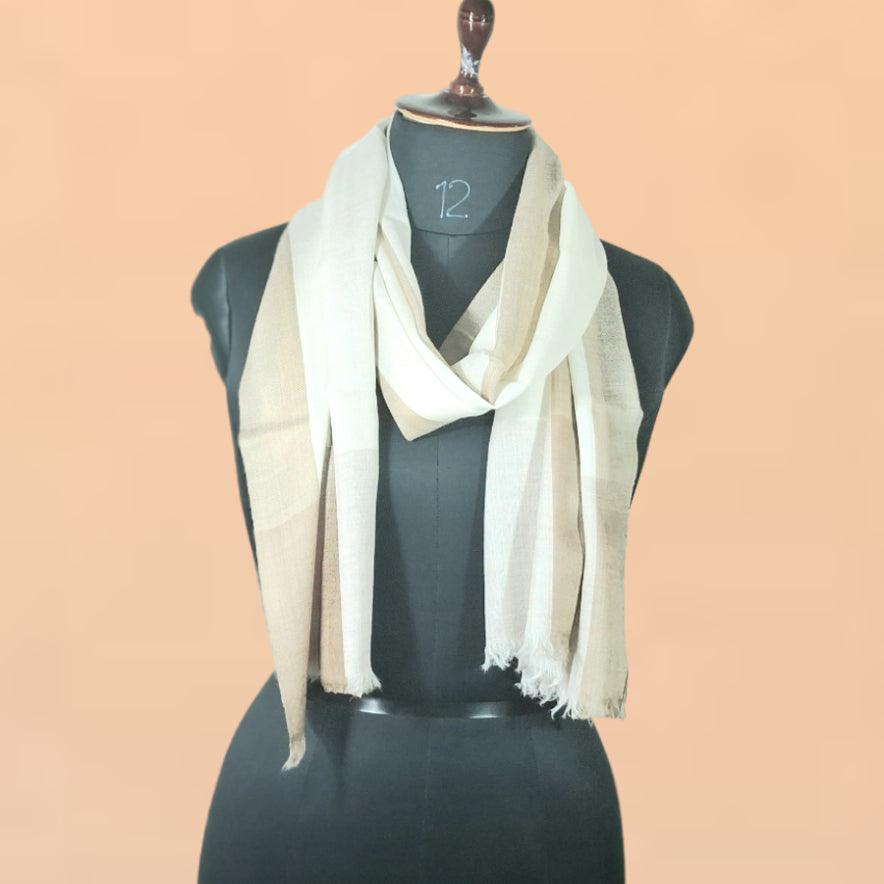 Women Pashmina Muffler | Wave Design | Self Border
