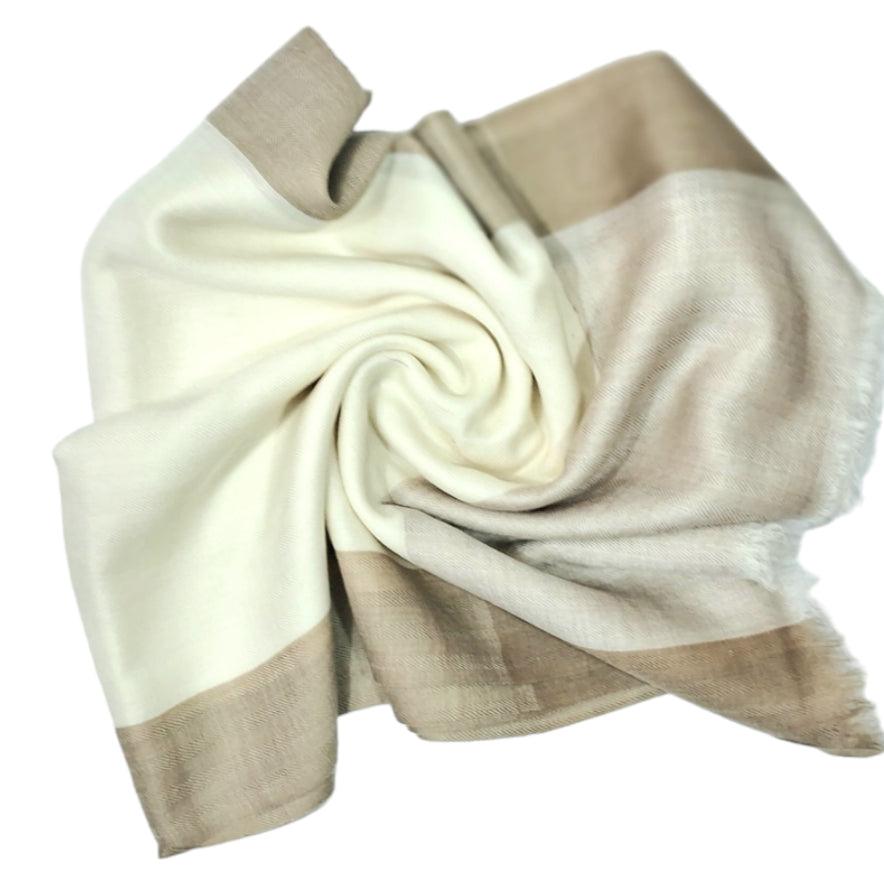 Women Pashmina Muffler | Wave Design | Self Border