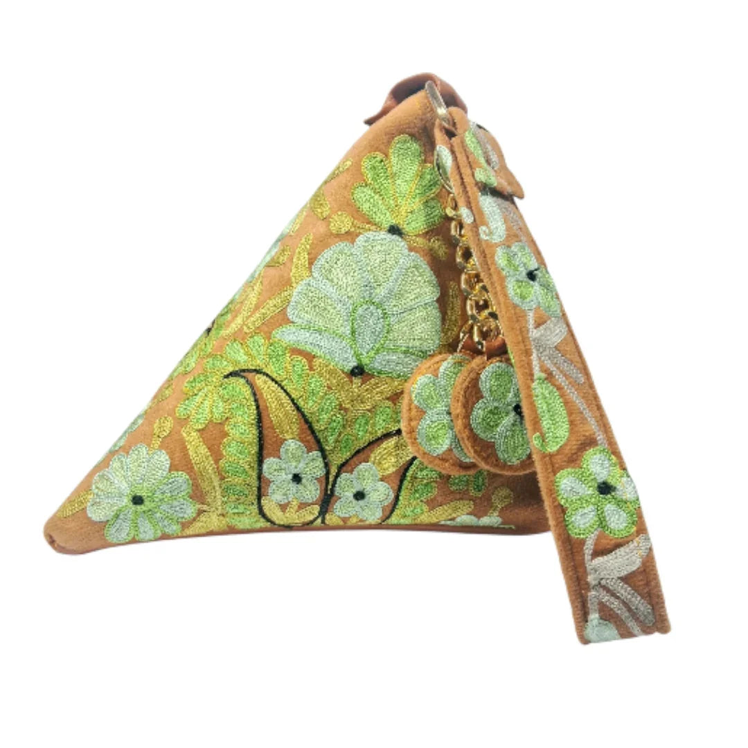 Women Traditional Samosa Potli | Samosa Hand Bag | Embroidery Purse Bags