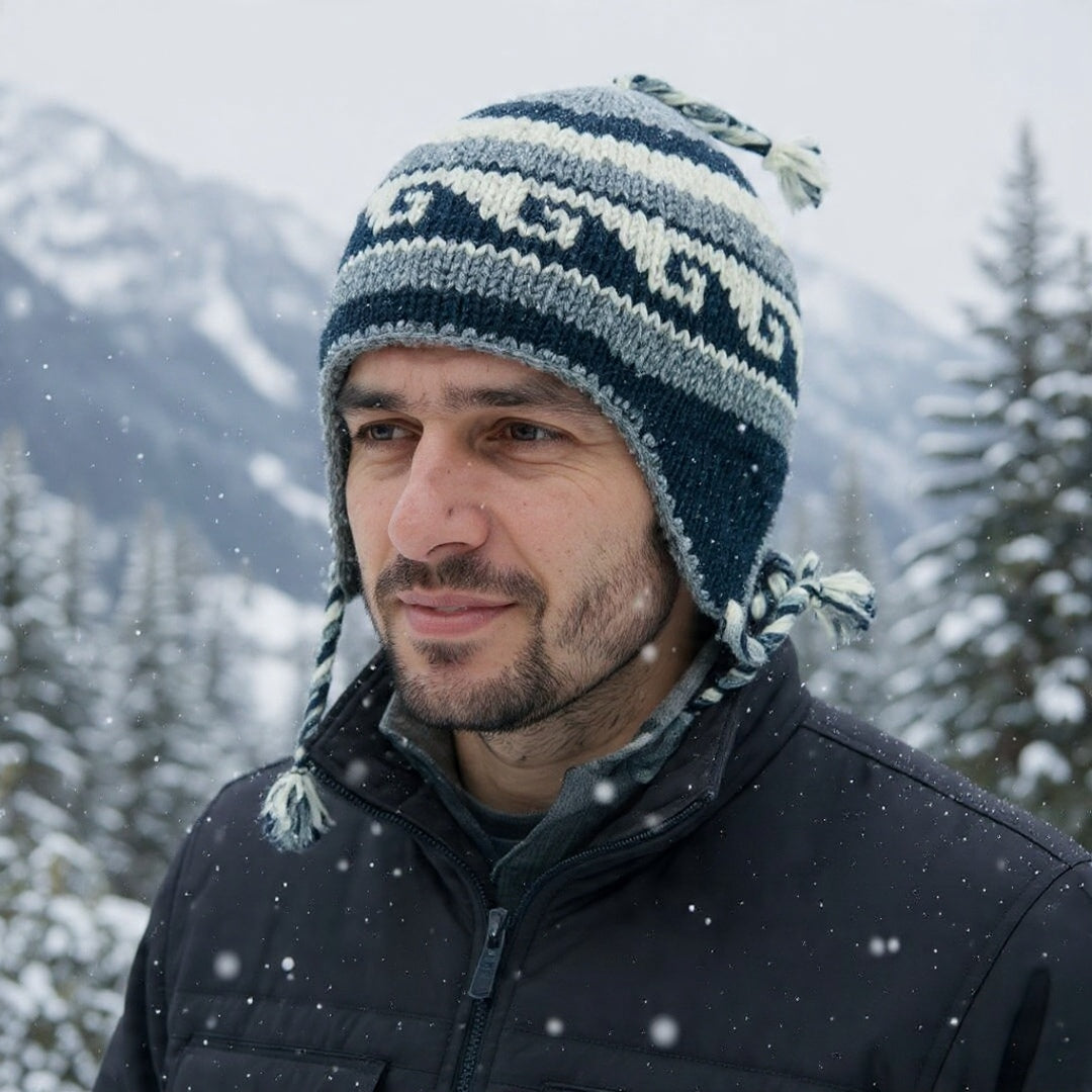 Yakwool Men Cap | Flaxseed inside | Handwoven