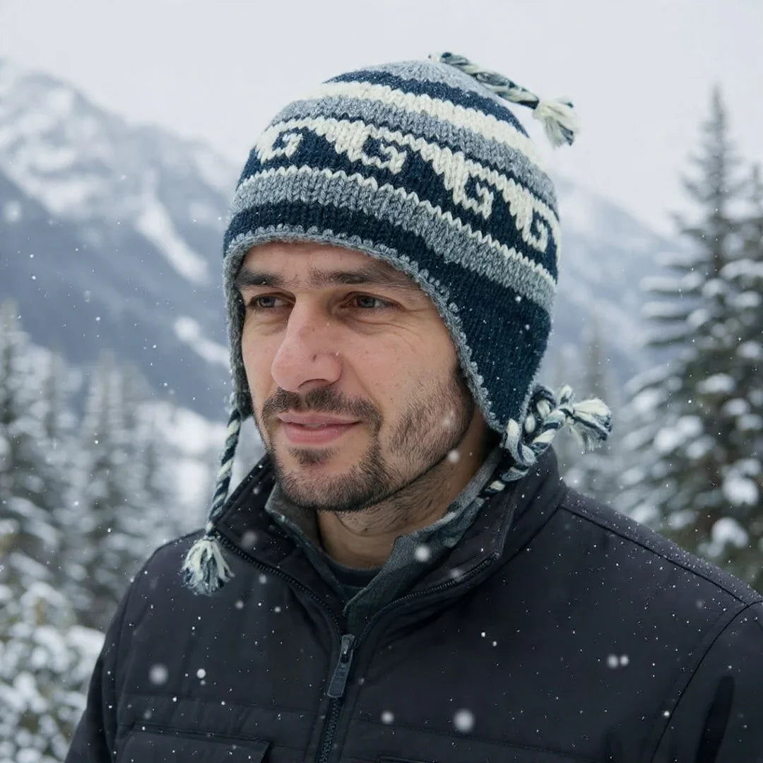 Yakwool Men Cap | Flaxseed inside | Handwoven