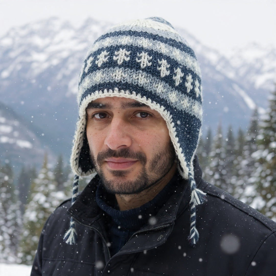 Yakwool Men Cap | Flaxseed inside | Handwoven