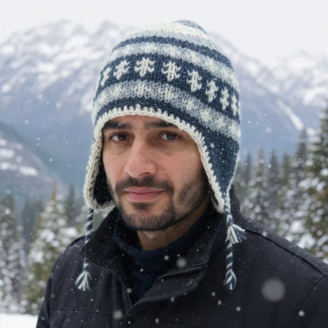 Yakwool Men Cap | Flaxseed inside | Handwoven