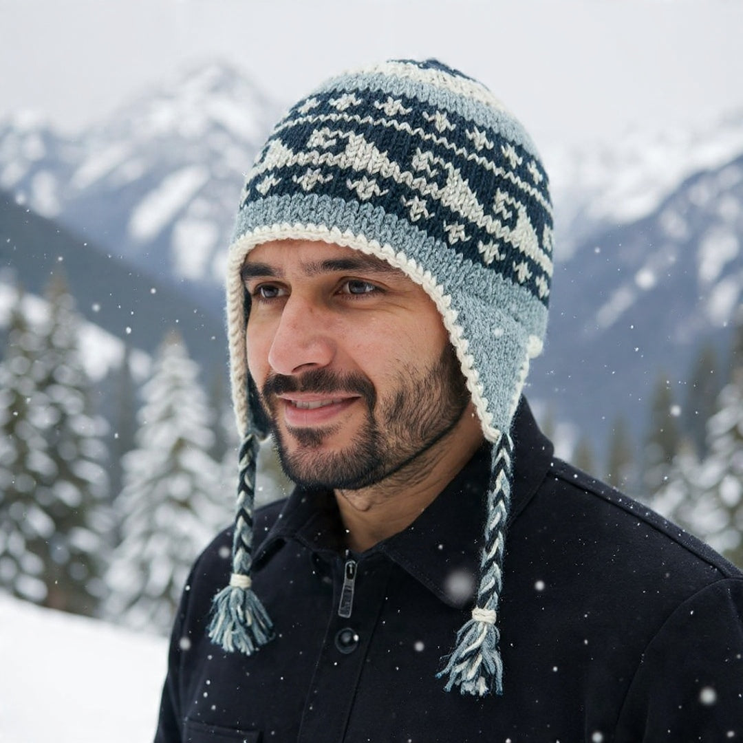 Yakwool Men Cap | Flaxseed inside | Handwoven