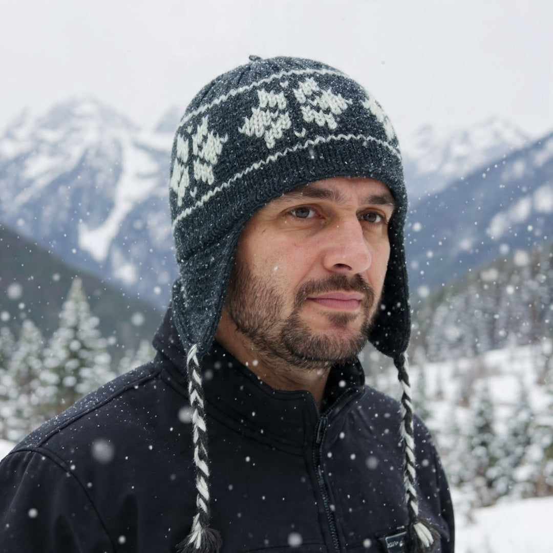 Yakwool Men Cap | Flaxseed inside | Handwoven