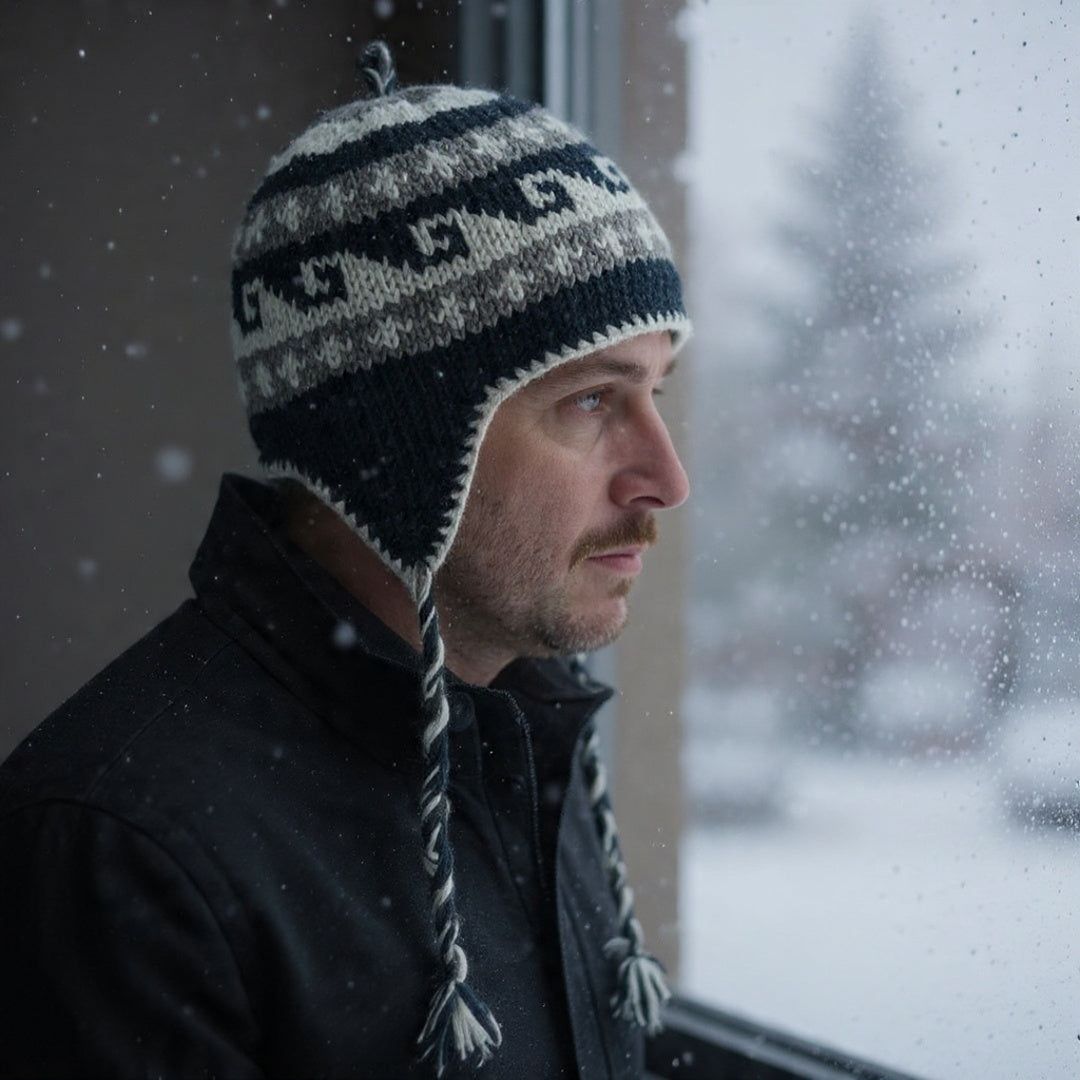 Yakwool Men Cap | Flaxseed inside | Handwoven