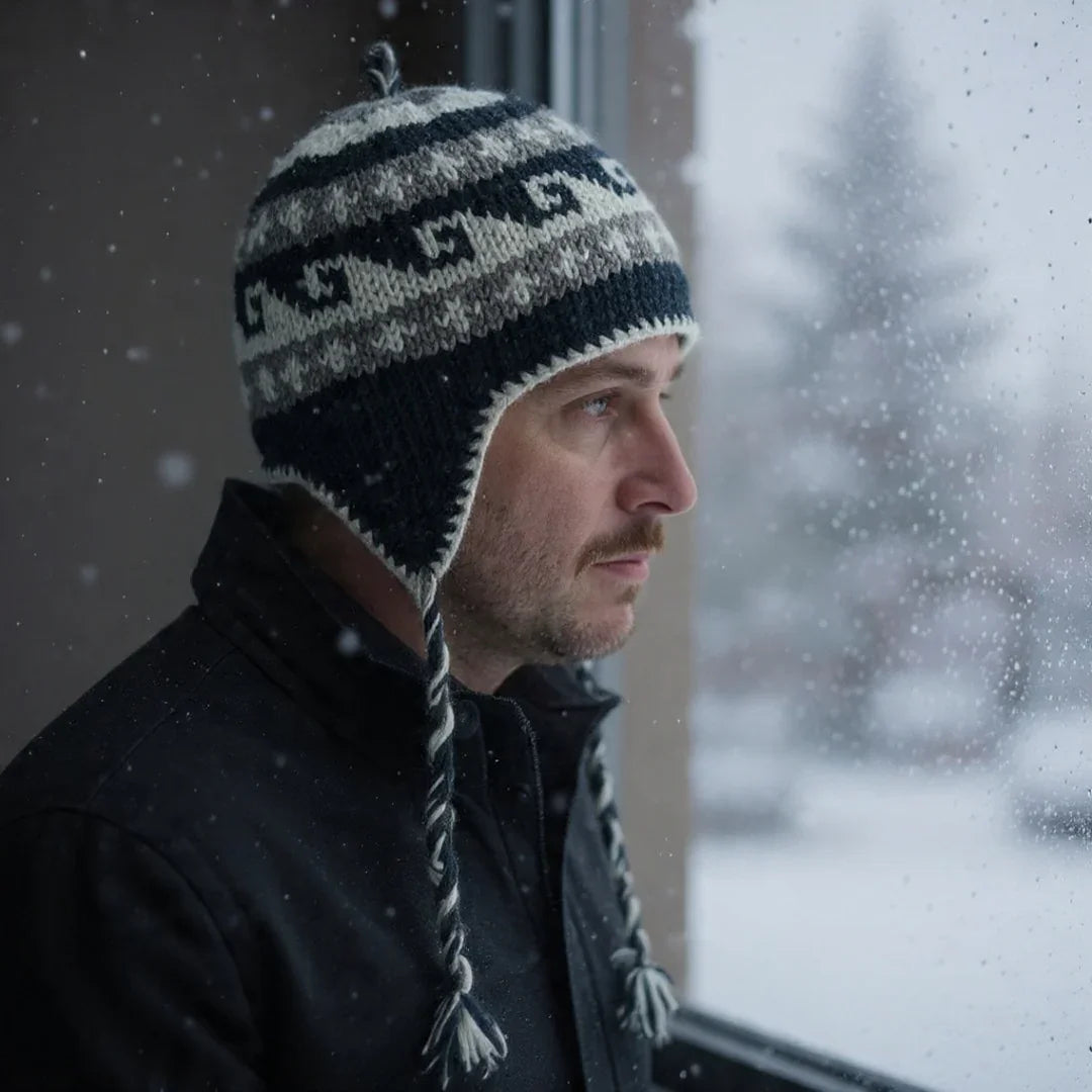 Yakwool Men Cap | Flaxseed inside | Handwoven