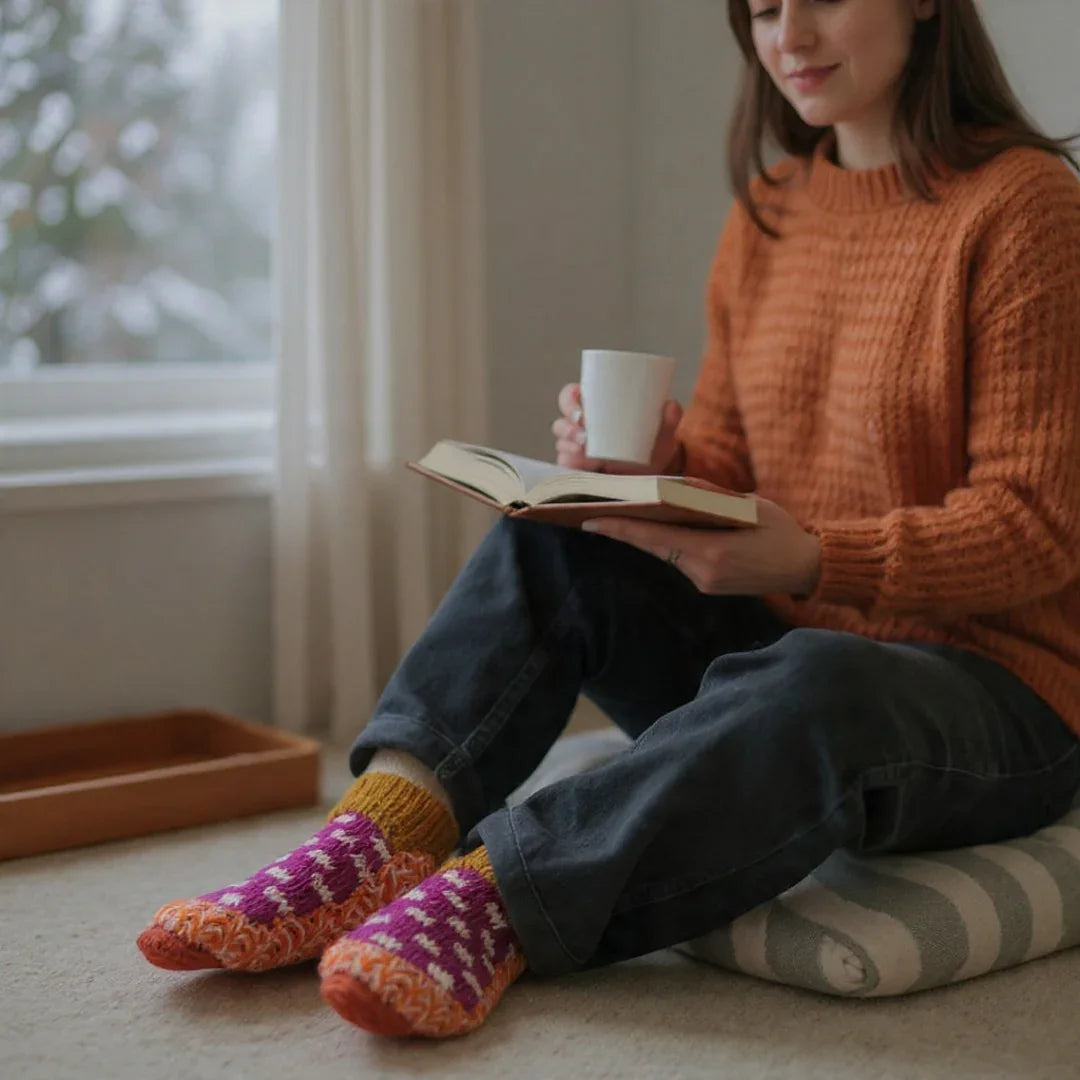 Women Woolen Socks| Yak Wool Socks | Knitted Socks