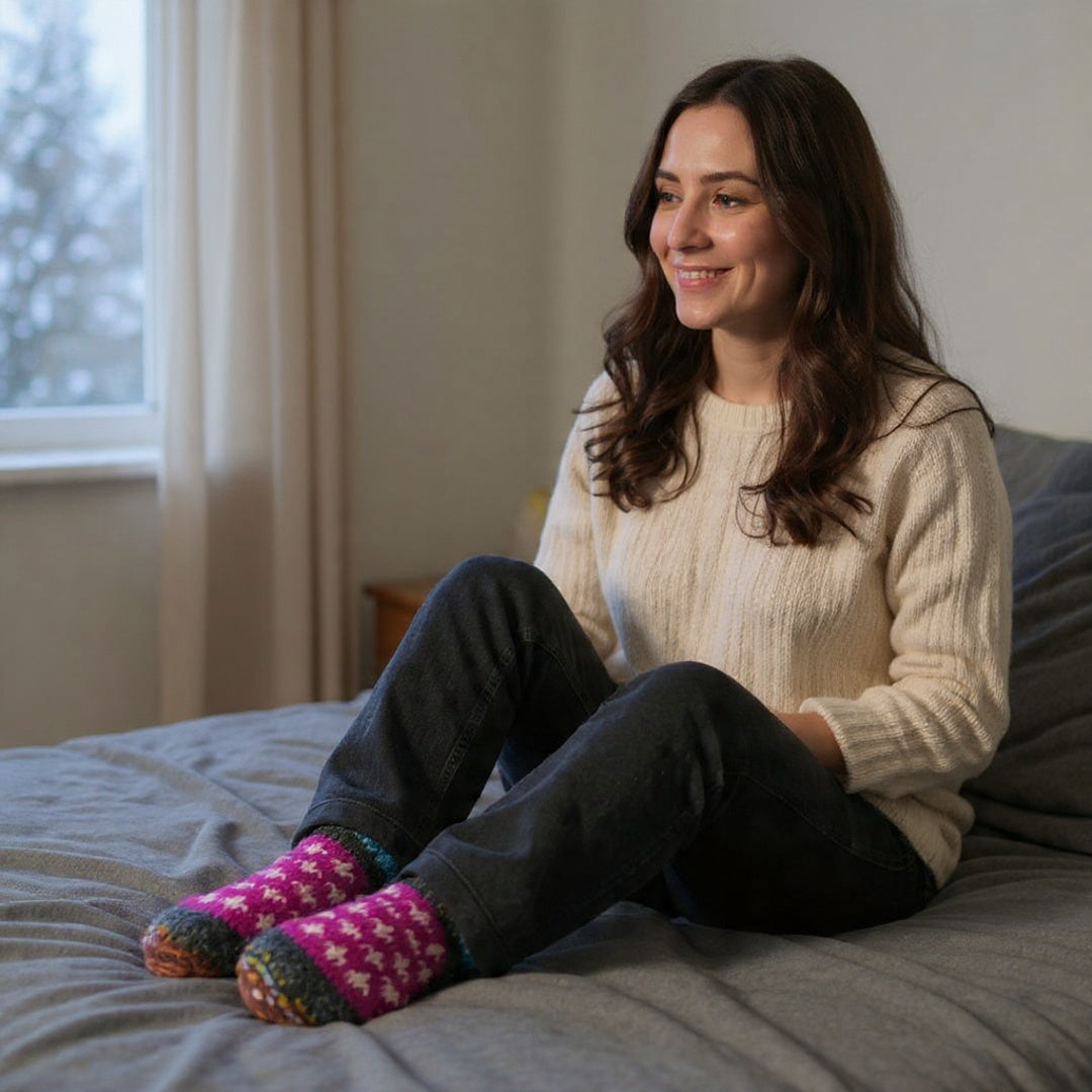 Women Woolen Socks| Yak Wool Socks | Knitted Socks