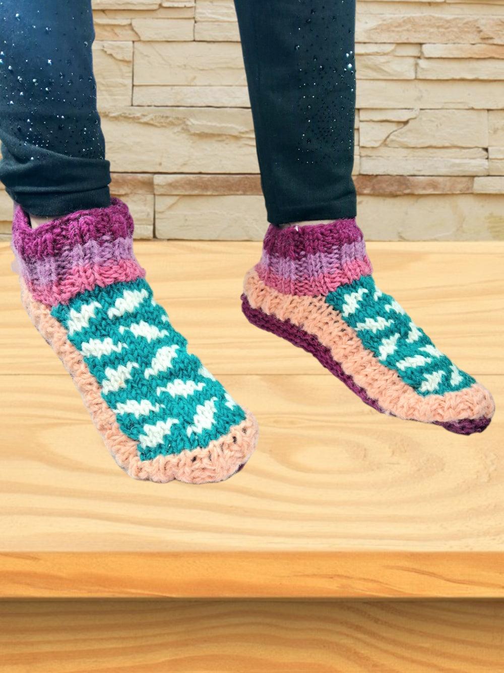 Hand Knitted Socks | Yak Wool Socks | Fleece Socks - ZANSKAR ARTS