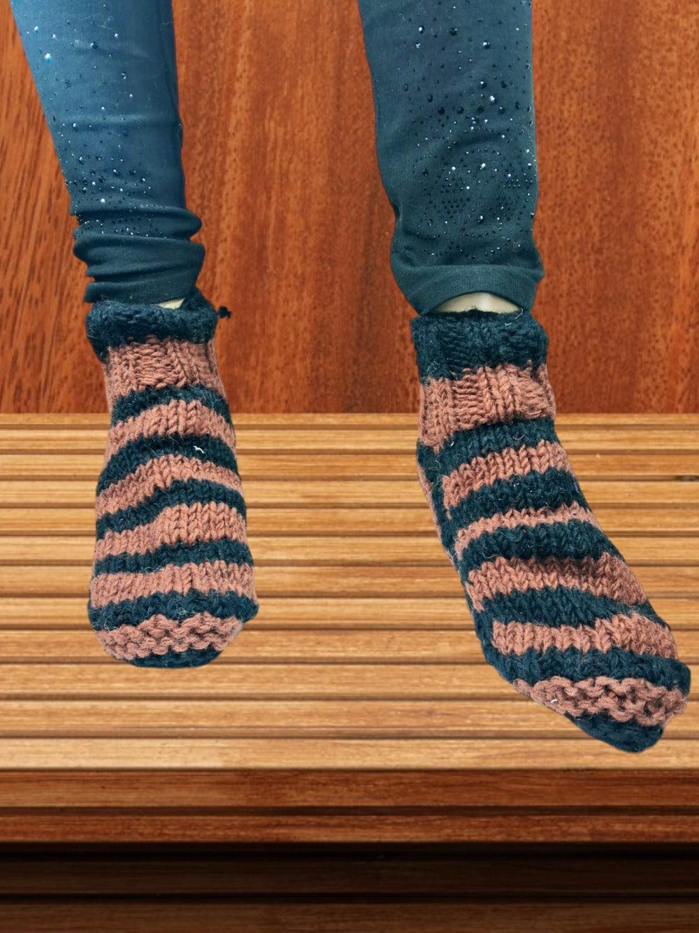 Hand Knitted Socks | Yak Wool Socks | Fleece Socks - ZANSKAR ARTS