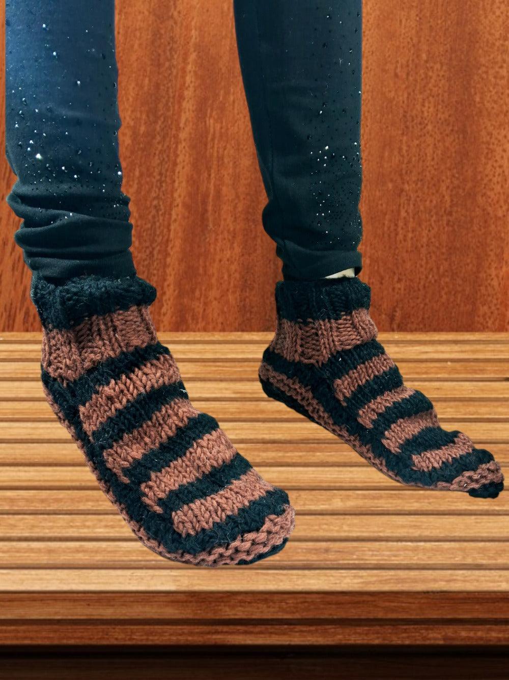 Hand Knitted Socks | Yak Wool Socks | Fleece Socks - ZANSKAR ARTS