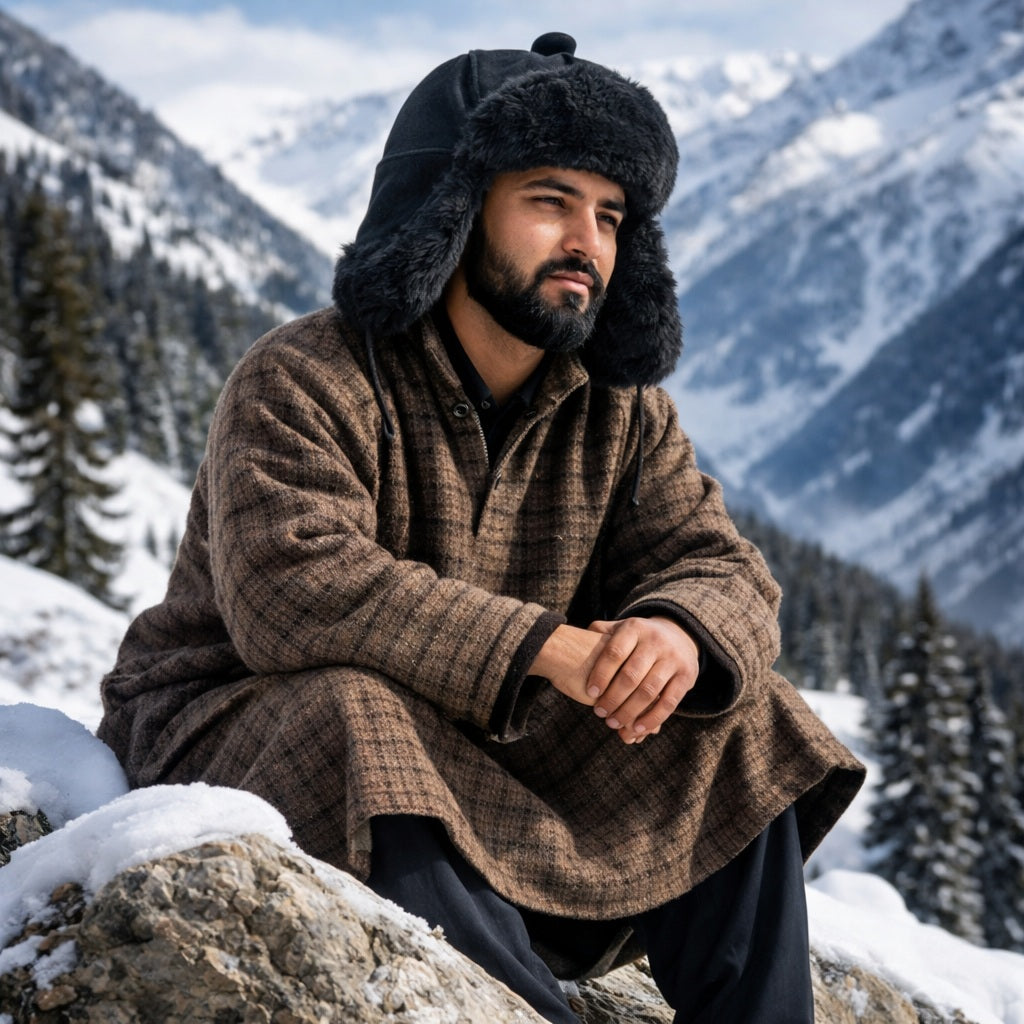 Suede Leather With Fur Cap | Snow Cap | Trapper Cap
