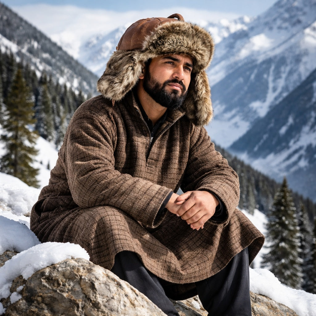 Suede Leather With Fur Cap | Snow Cap | Trapper Cap