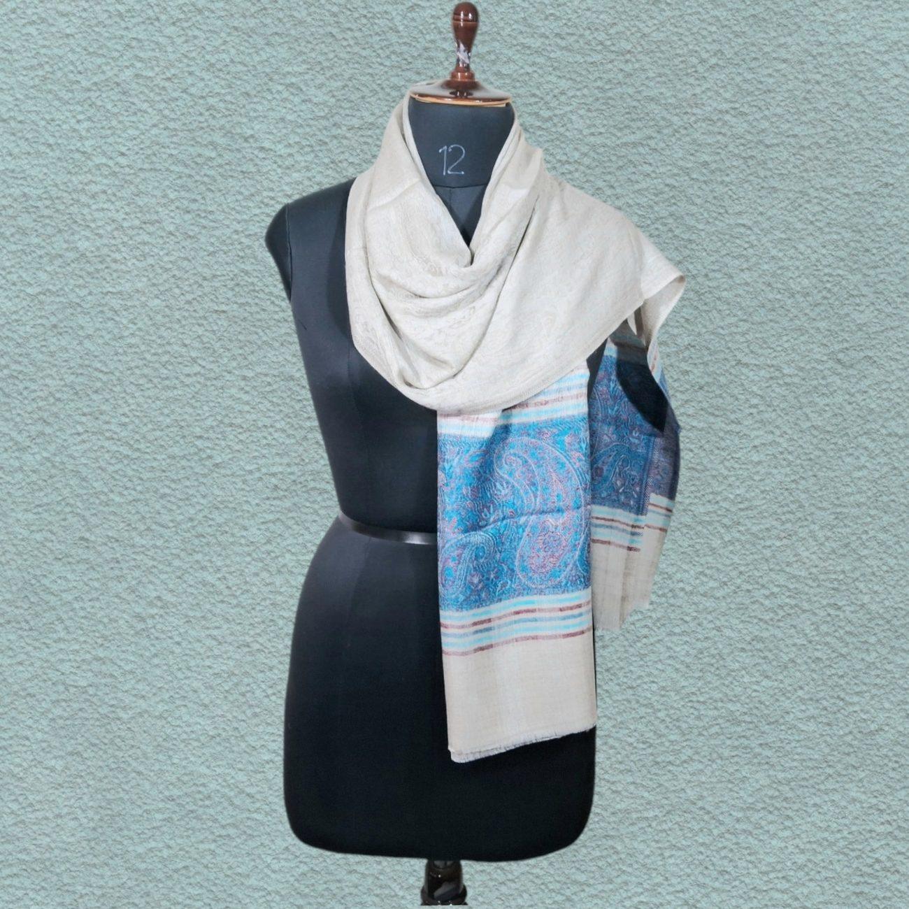 Pashmina Stole | Self Designed Stole | Kani Palla Stole - ZANSKAR ARTS