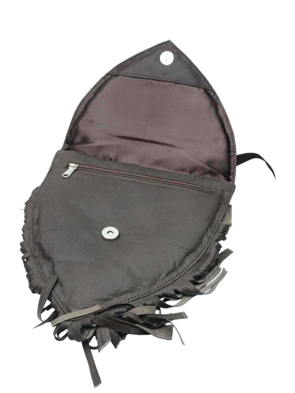 Suede Leather Heart Bag | Embroidery Heart Bag | Sling Bag For Girls - ZANSKAR ARTS