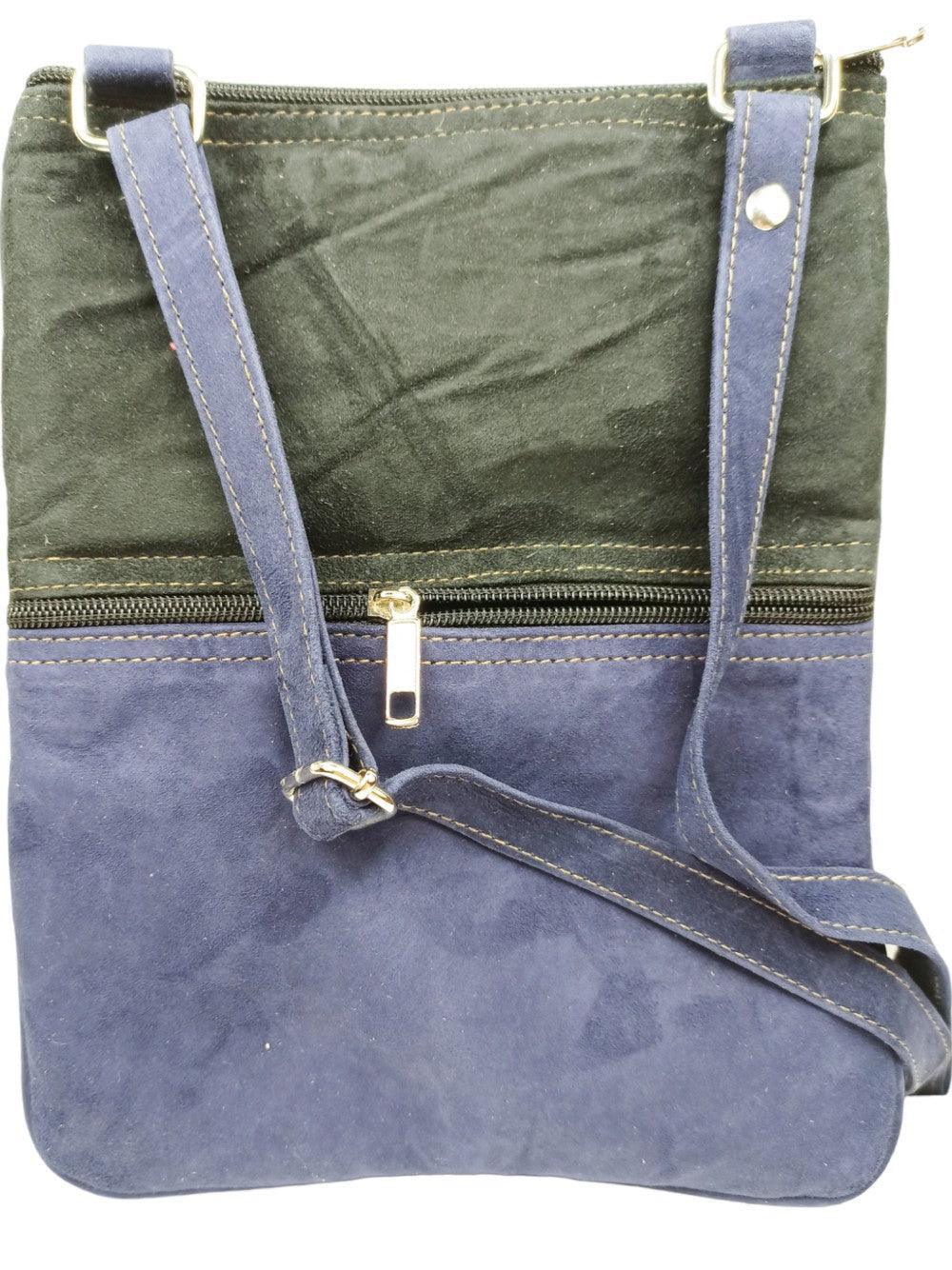 Suede Leather Sling Bag | Embroidery 5 Zipper | Sling Bag For Girls - ZANSKAR ARTS