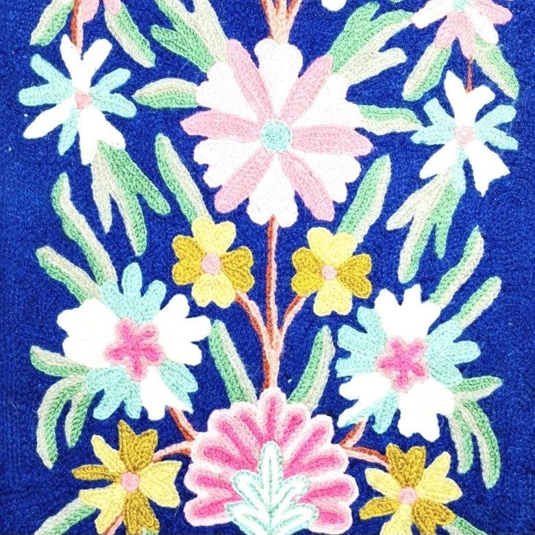 Woolen Chain Stitch Rug | Hanging Wall | 1ft / 3ft 10inch - ZANSKAR ARTS