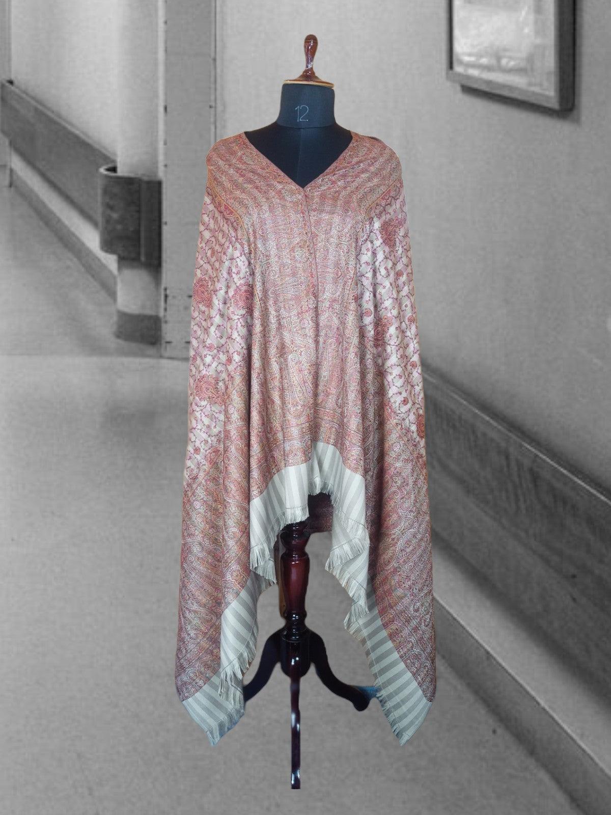 Needle Work Shawl | Woolen Shawl | Multicolor - ZANSKAR ARTS