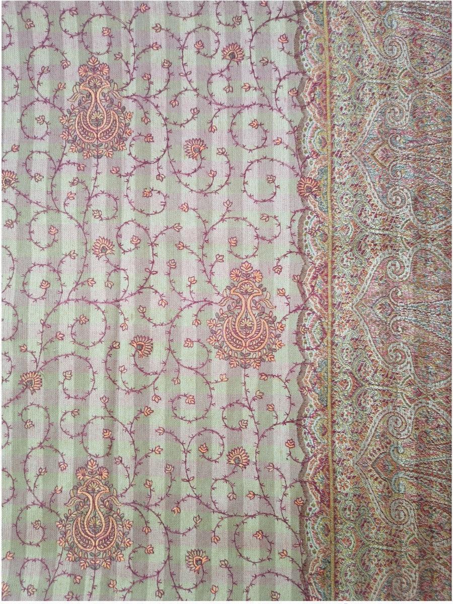Needle Work Shawl | Woolen Shawl | Multicolor - ZANSKAR ARTS