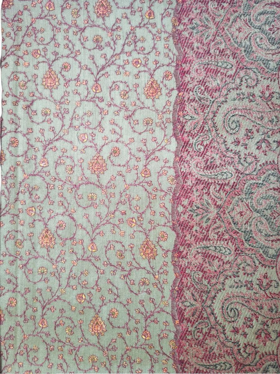 Needle Work Shawl | Woolen Shawl | Multicolor - ZANSKAR ARTS
