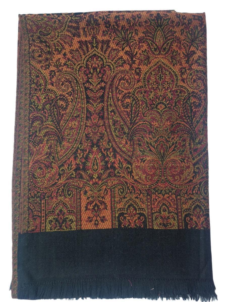 Needle Work Shawl | Woolen Shawl | Multicolor - ZANSKAR ARTS