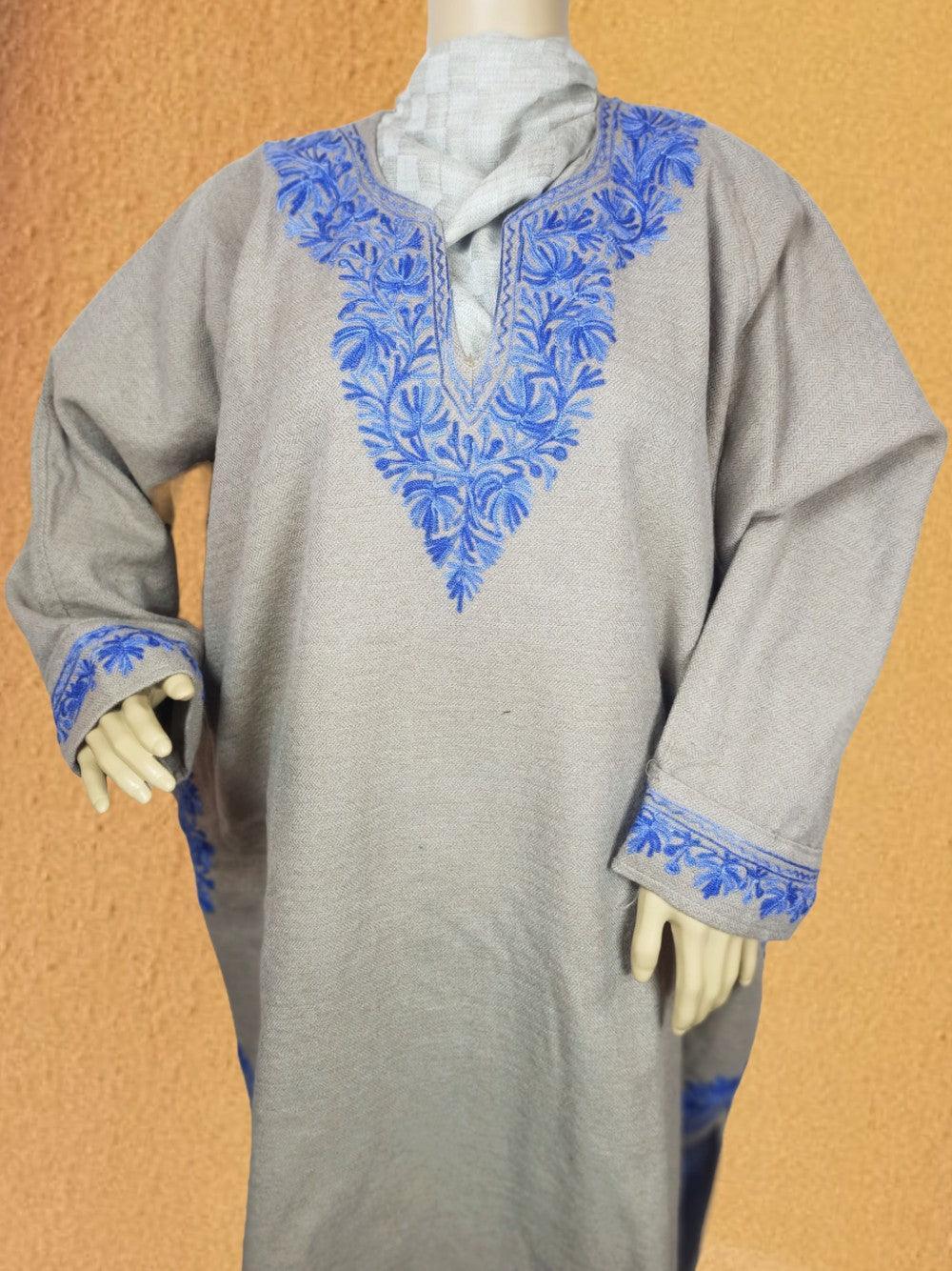 Women Yak Wool Faran | XXL Cream | V Neck - ZANSKAR ARTS