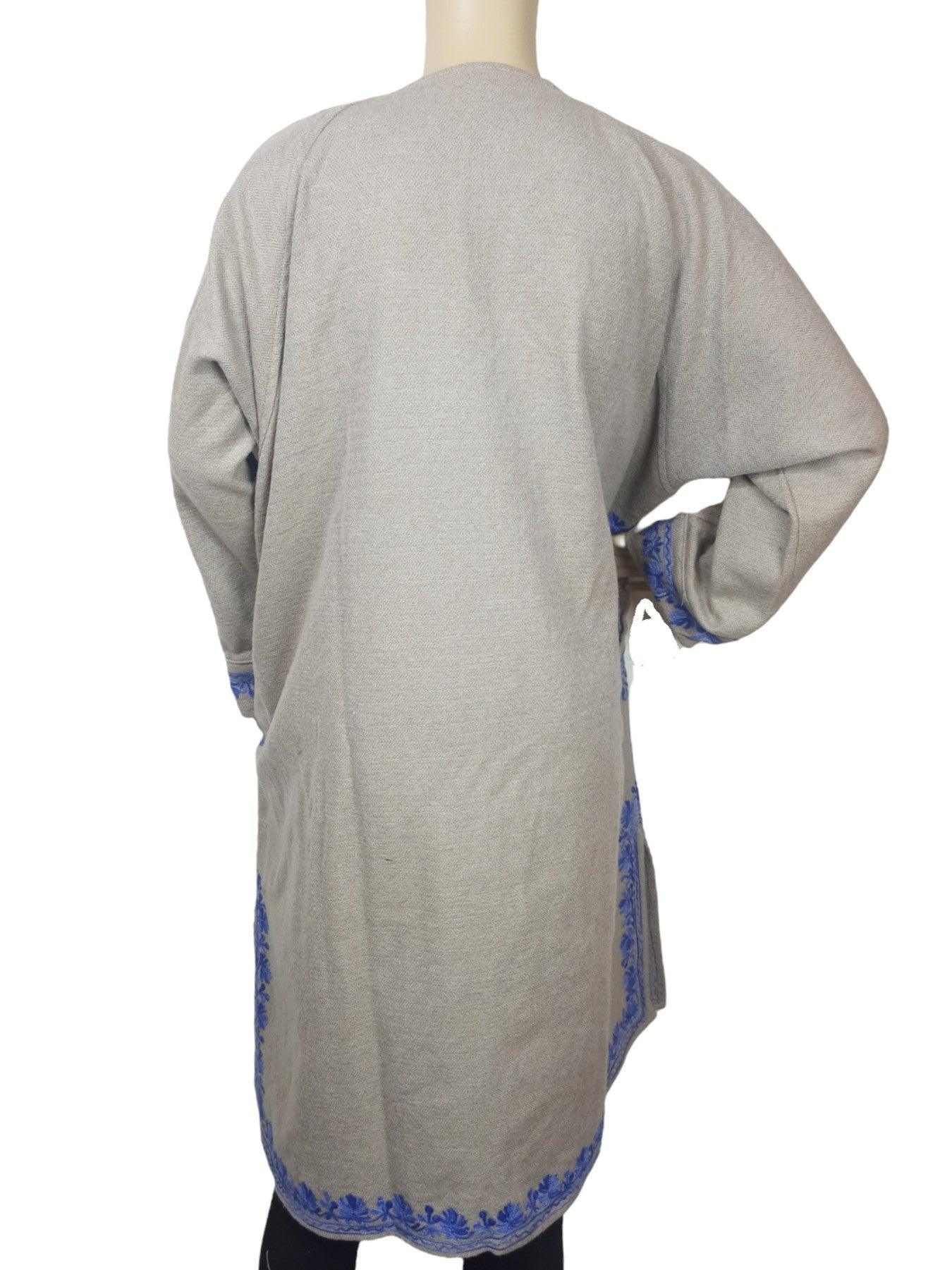 Women Yak Wool Faran | XXL Cream | V Neck - ZANSKAR ARTS