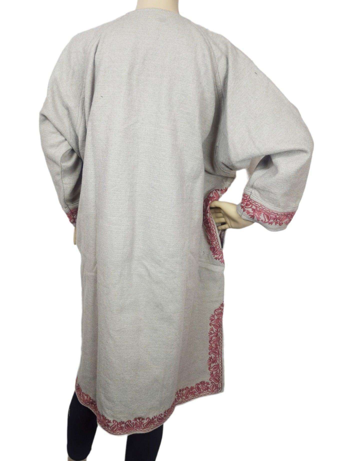 Women Yak Wool Faran | XXL Cream | V Neck - ZANSKAR ARTS