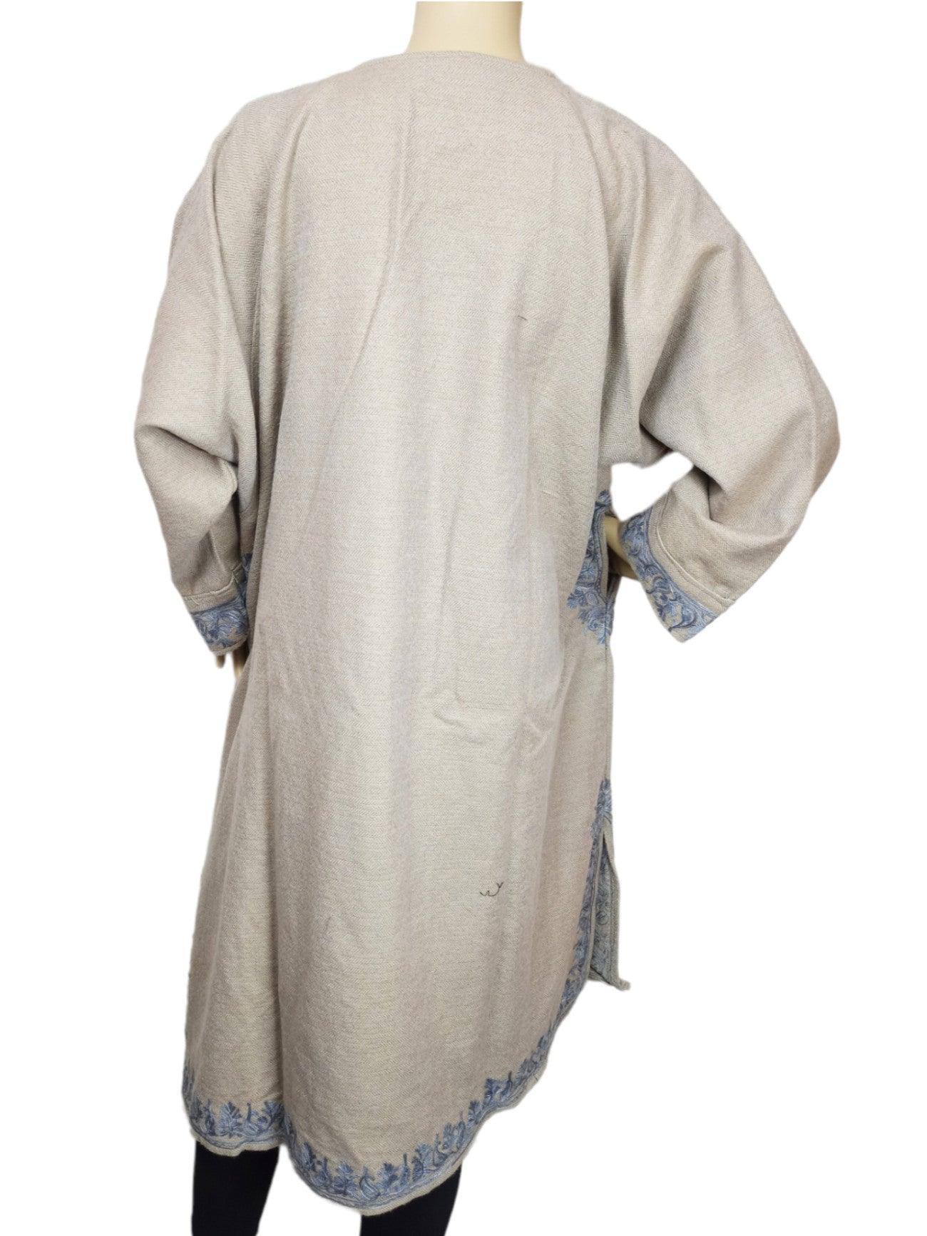 Women Yak Wool Faran | XXL Cream | V Neck - ZANSKAR ARTS