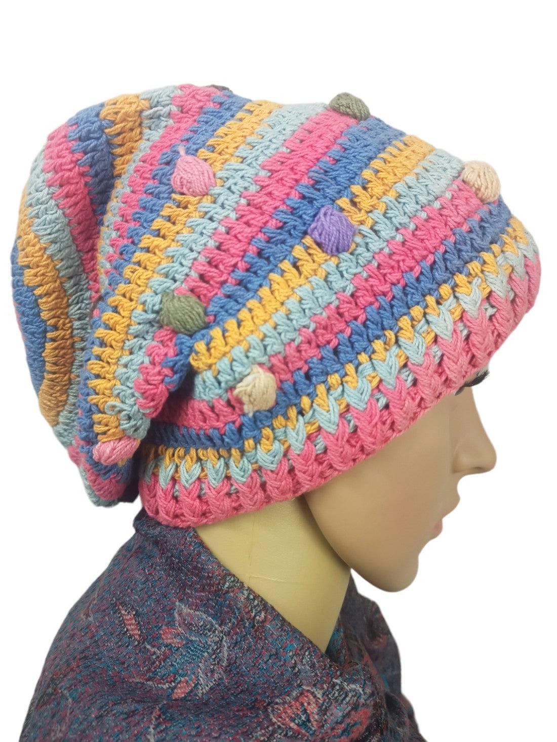 Dotted Handwoven Cap - ZANSKAR ARTS