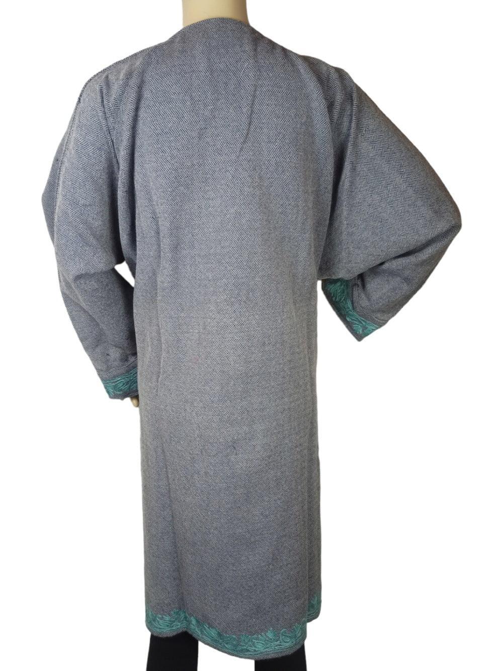 Women Yak Wool Faran | XXL Grey | V Neck - ZANSKAR ARTS
